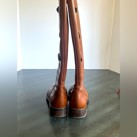 Ecco Brown Leather Knee High with 3 Buckles Zip-Up Boots  Women's Sz 6.5-7 - Picture 8 of 8